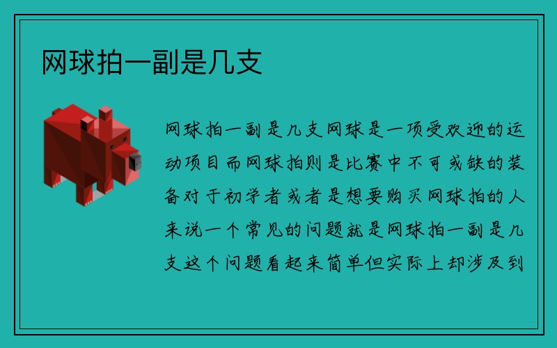 网球拍一副是几支