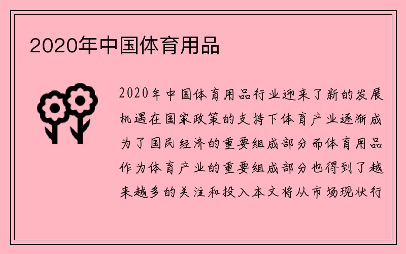 2020年中国体育用品